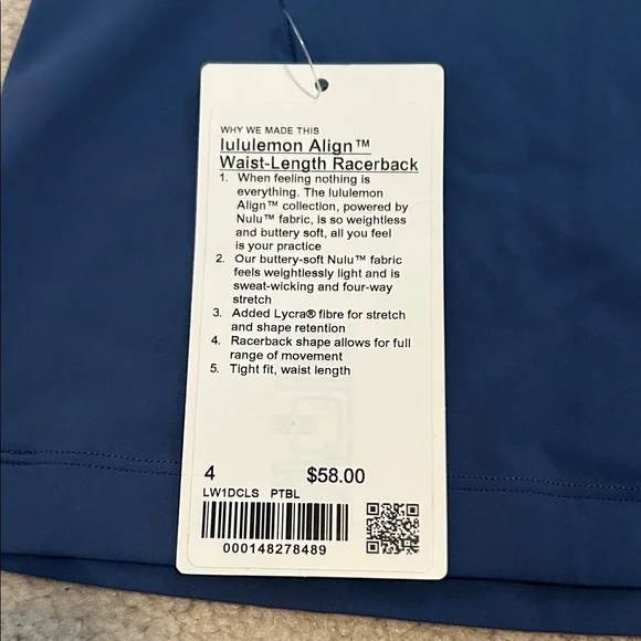 Lululemon Athletica Deep Blue align racer back Tank Top - Picture 3 of 4